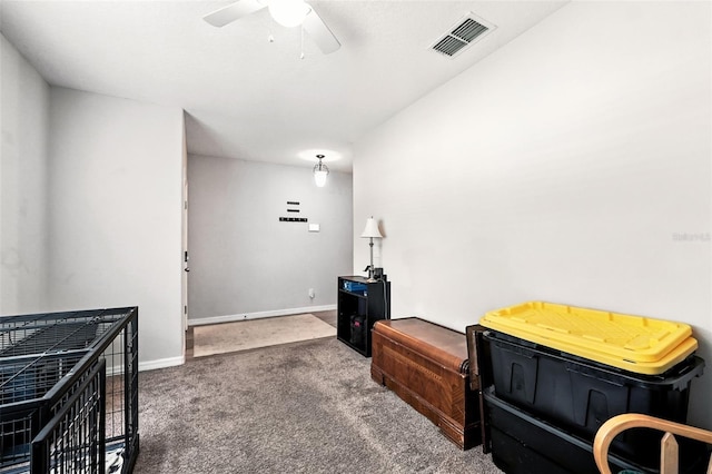301 Sierra Way, Davenport, FL 33837 - living area featuring ceiling fan and carpet floors