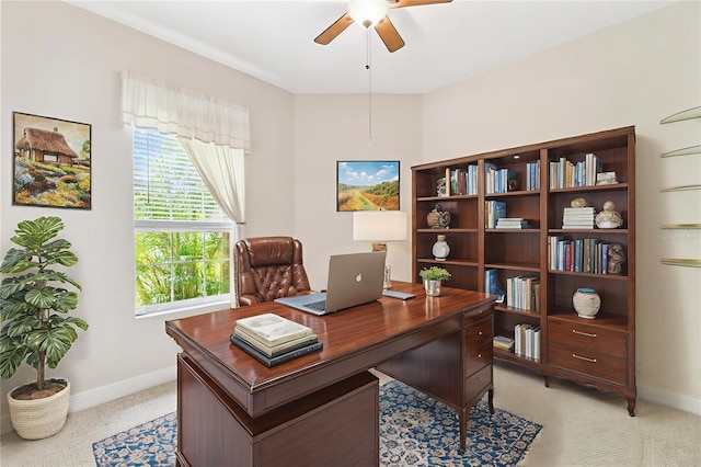 521 Milano Rd, Kissimmee, FL 34759 - office area with a ceiling fan and baseboards