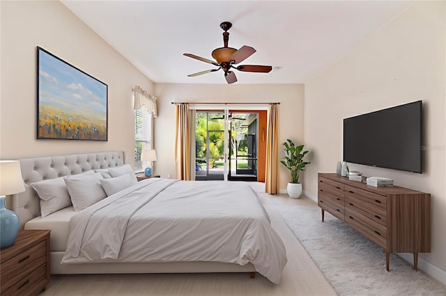 521 Milano Rd, Kissimmee, FL 34759 - bedroom featuring access to outside, a ceiling fan, and carpet floors