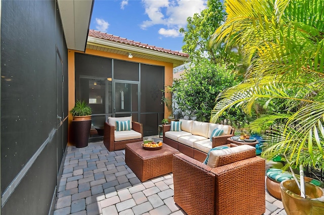 521 Milano Rd, Kissimmee, FL 34759 - view of patio with a sunroom and an outdoor living space