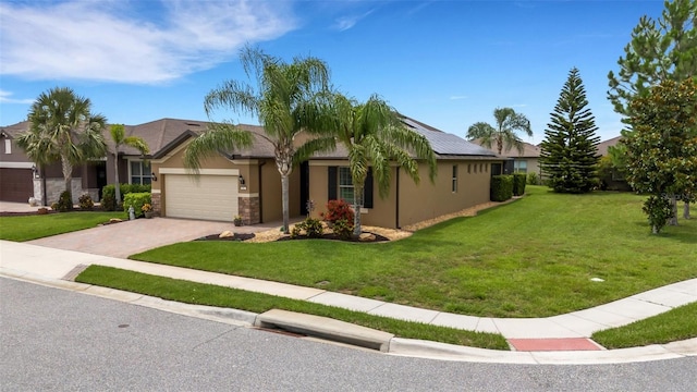 802 Soria Ln, Davenport, FL 33837 - single story home featuring stucco siding, a front lawn, and a garage