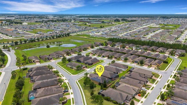 802 Soria Ln, Davenport, FL 33837 - aerial view of property's location with nearby suburban area and a large body of water