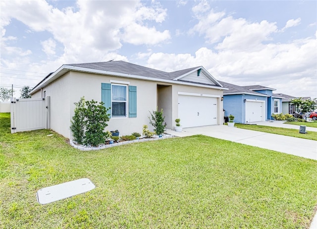 320 Boardwalk Ave, Haines City, FL 33844 - single story home with concrete driveway, an attached garage, stucco siding, and a shingled roof