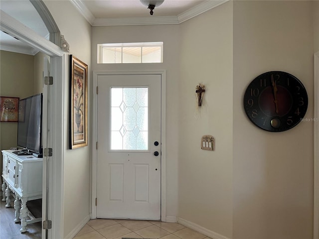 99 Auburn Dr, Kissimmee, FL 34759 - foyer with crown molding and light tile patterned flooring