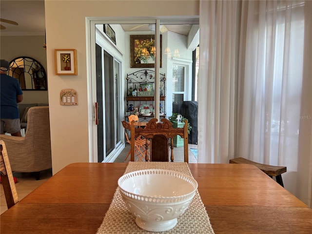 99 Auburn Dr, Kissimmee, FL 34759 - dining space featuring ceiling fan