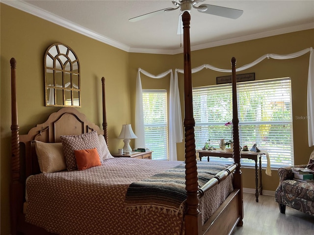 99 Auburn Dr, Kissimmee, FL 34759 - bedroom featuring multiple windows, crown molding, and a ceiling fan
