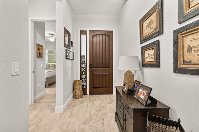 14728 Scott Key Dr, Winter Garden, FL 34787 - entryway featuring ceiling fan and baseboards