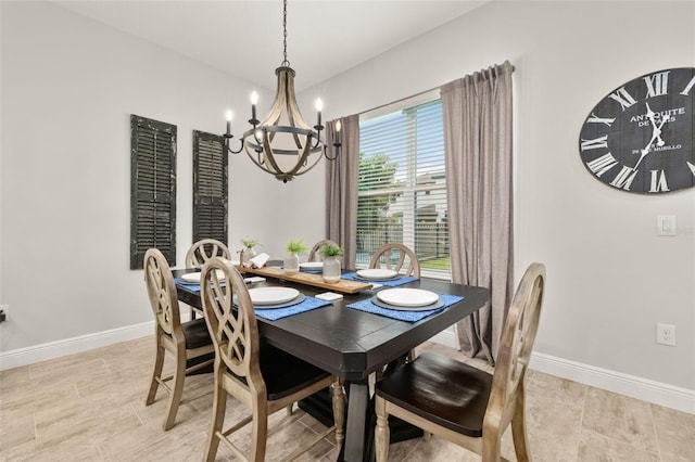 14728 Scott Key Dr, Winter Garden, FL 34787 - dining room with a chandelier and baseboards