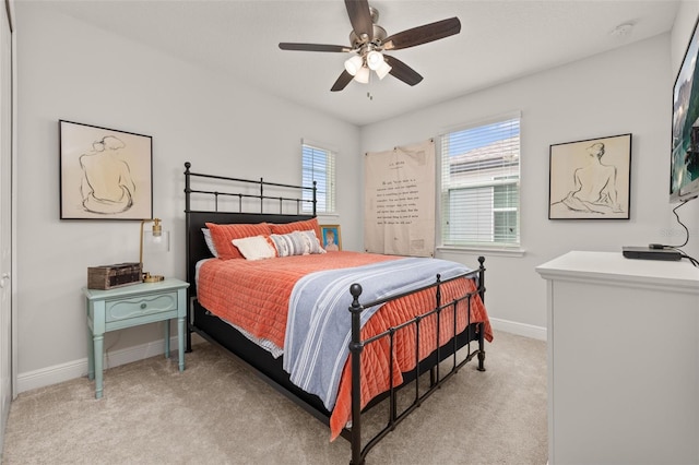 14728 Scott Key Dr, Winter Garden, FL 34787 - bedroom with light colored carpet and a ceiling fan