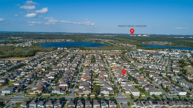 14728 Scott Key Dr, Winter Garden, FL 34787 - aerial view of property and surrounding area with a large body of water and nearby suburban area
