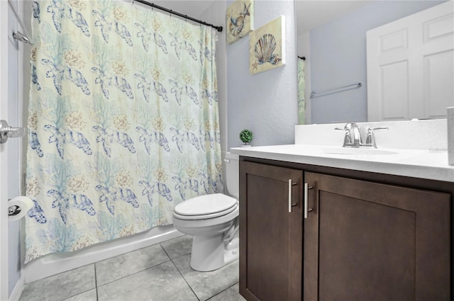 211 Foxtail Loop, Davenport, FL 33837 - full bathroom with vanity, tile patterned flooring, and shower / bathtub combination with curtain