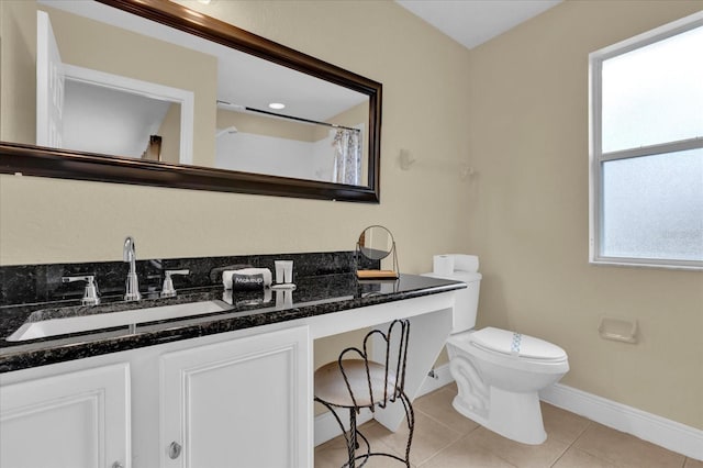 2234 Calabria Ave, Davenport, FL 33897 - bathroom featuring vanity, tile patterned flooring, and a shower with shower curtain