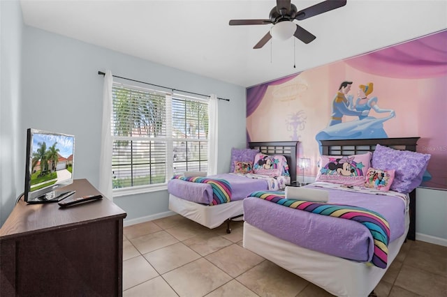 242 Saragossa Ave, Davenport, FL 33897 - bedroom featuring tile patterned floors and a ceiling fan