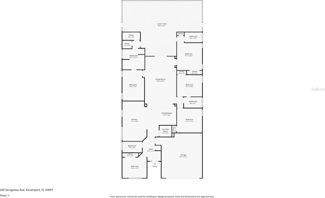 242 Saragossa Ave, Davenport, FL 33897 - view of floor plan / room layout