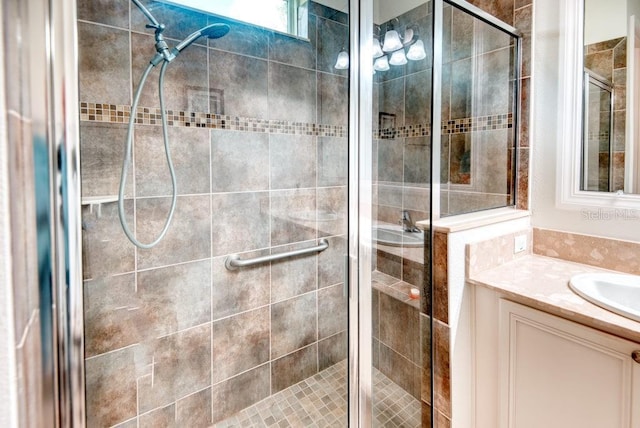 3432 Fallbrook Dr, Poinciana, FL 34759 - bathroom with vanity and a stall shower