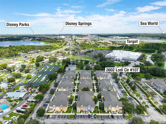 2602 Lodi Cir Unit 107, Kissimmee, FL 34746 - aerial perspective of suburban area featuring a nearby body of water