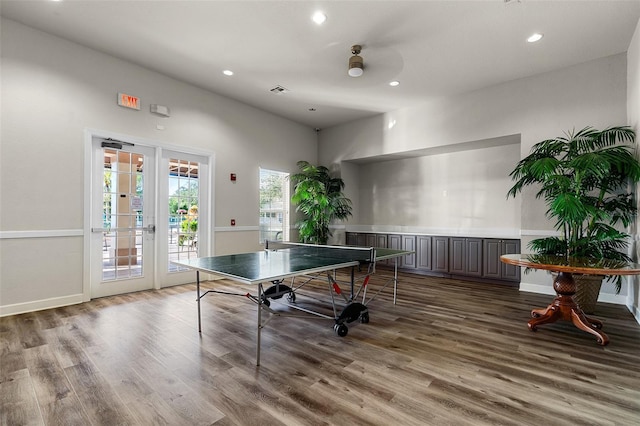 2602 Lodi Cir Unit 107, Kissimmee, FL 34746 - recreation room with wood finished floors and recessed lighting