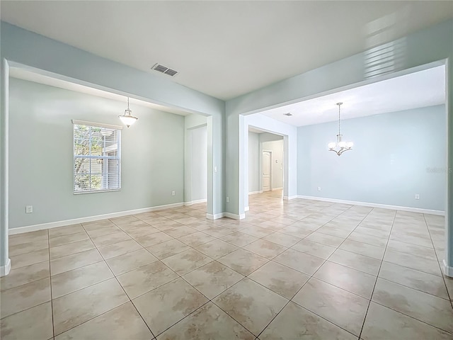 15150 Evergreen Oak Loop, Winter Garden, FL 34787 - empty room with light tile patterned floors and a chandelier