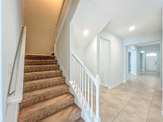15150 Evergreen Oak Loop, Winter Garden, FL 34787 - staircase with tile patterned flooring and recessed lighting