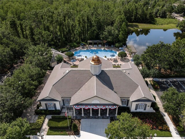 15150 Evergreen Oak Loop, Winter Garden, FL 34787 - view of subject property with a nearby body of water and a heavily wooded area
