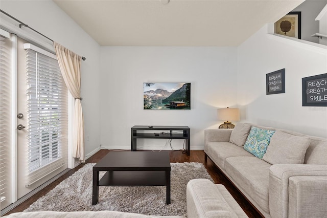 5372 Diplomat Ct Unit 108, Kissimmee, FL 34746 - living room featuring wood finished floors and baseboards