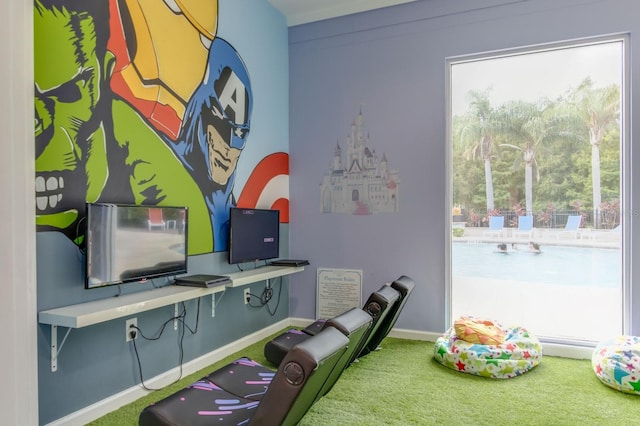 5372 Diplomat Ct Unit 108, Kissimmee, FL 34746 - game room with carpet floors and baseboards