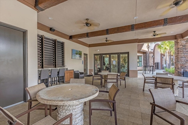 4710 Terrasonesta Dr, Davenport, FL 33837 - view of patio with a ceiling fan and outdoor dining area
