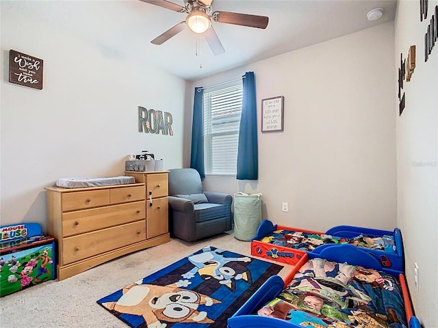 509 Mckenna Dr, Winter Haven, FL 33881 - bedroom with a ceiling fan and carpet