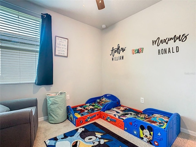 509 Mckenna Dr, Winter Haven, FL 33881 - bedroom featuring carpet floors and ceiling fan