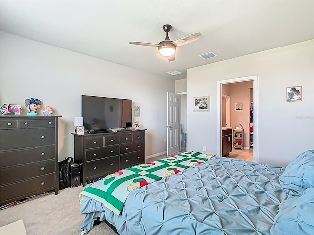 509 Mckenna Dr, Winter Haven, FL 33881 - carpeted bedroom with ceiling fan
