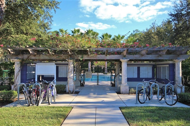 742 Centervale Dr Unit 742, Celebration, FL 34747 - surrounding community featuring a pergola, a carport, and a gate