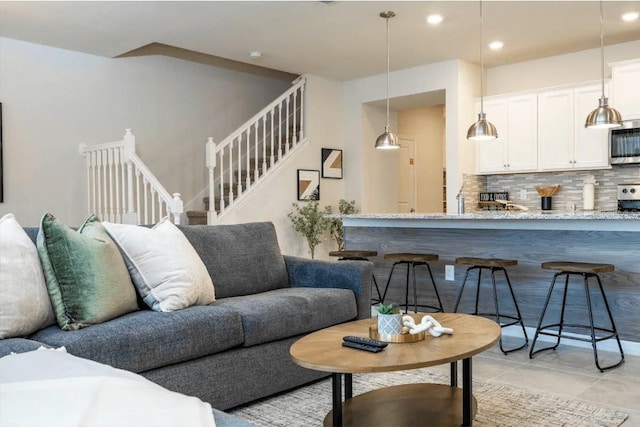 4254 Lana Ave, Davenport, FL 33897 - living room with stairway and recessed lighting