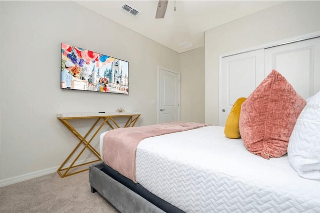 4254 Lana Ave, Davenport, FL 33897 - bedroom with carpet floors, a closet, and a ceiling fan