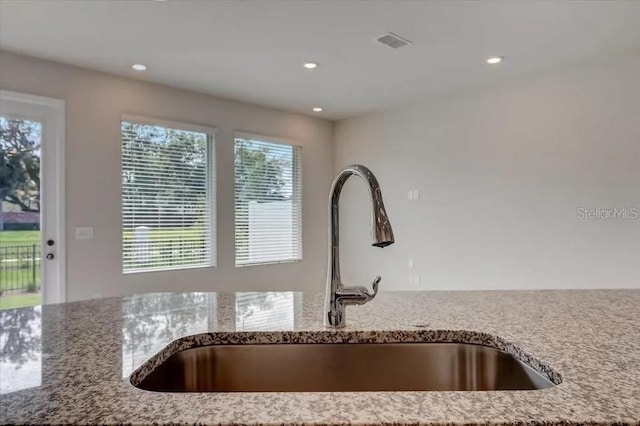 1851 Terrapin Rd, Ocoee, FL 34761 - kitchen view of light stone countertops and recessed lighting