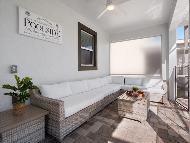 681 Pebble Beach Dr, Davenport, FL 33896 - view of patio featuring ceiling fan and an outdoor hangout area