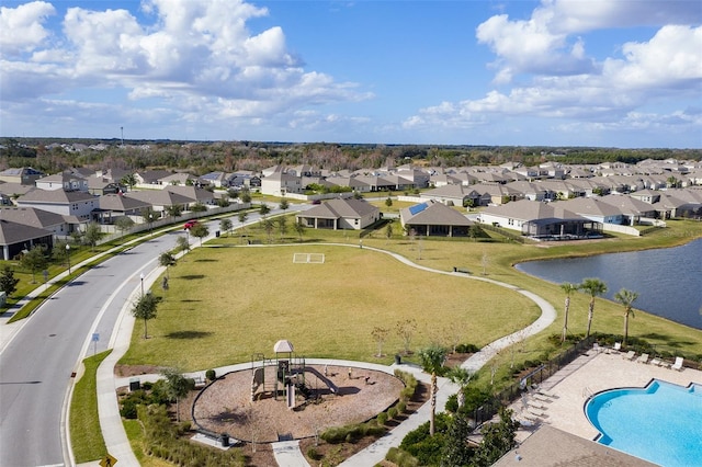 1817 Westerham Ave, Saint Cloud, FL 34771 - aerial view of residential area featuring a nearby body of water and a pool