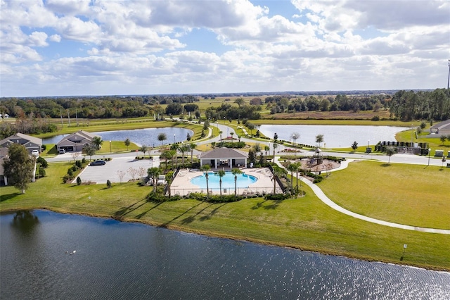 1817 Westerham Ave, Saint Cloud, FL 34771 - aerial view of a pool area and a nearby body of water