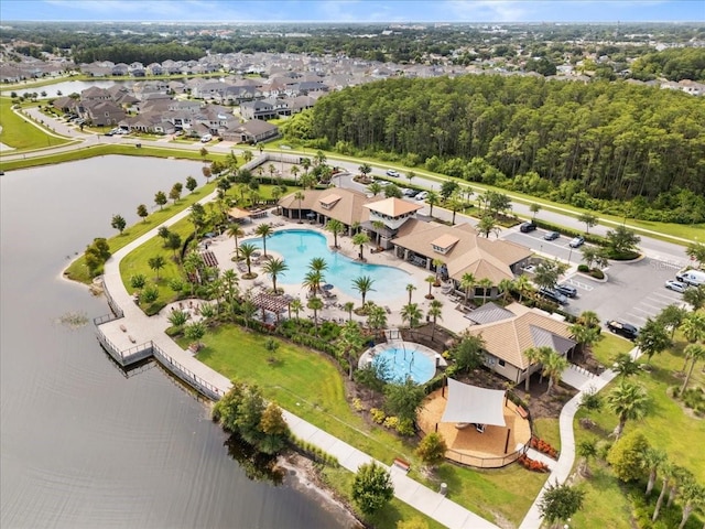 2511 Nouveau Way, Kissimmee, FL 34741 - aerial view of a pool and a large body of water