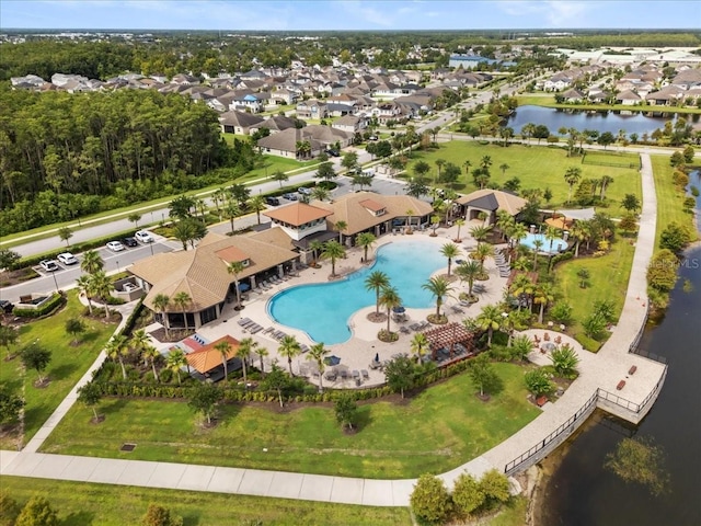 2511 Nouveau Way, Kissimmee, FL 34741 - aerial overview of property's location featuring a nearby body of water and nearby suburban area
