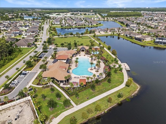 2511 Nouveau Way, Kissimmee, FL 34741 - aerial view of property and surrounding area with nearby suburban area and a large body of water