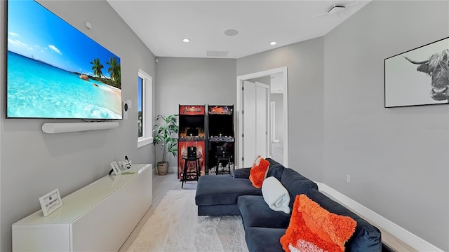 7551 Excitement Dr, Reunion, FL 34747 - living room featuring recessed lighting and light wood finished floors