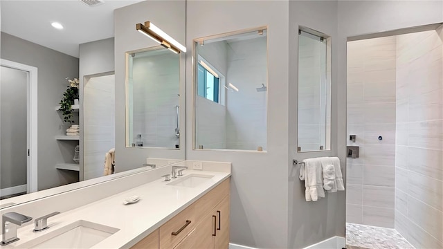 7551 Excitement Dr, Reunion, FL 34747 - full bathroom with double vanity and walk in shower
