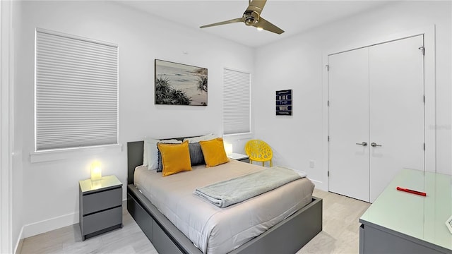 7551 Excitement Dr, Reunion, FL 34747 - bedroom featuring a closet and a ceiling fan