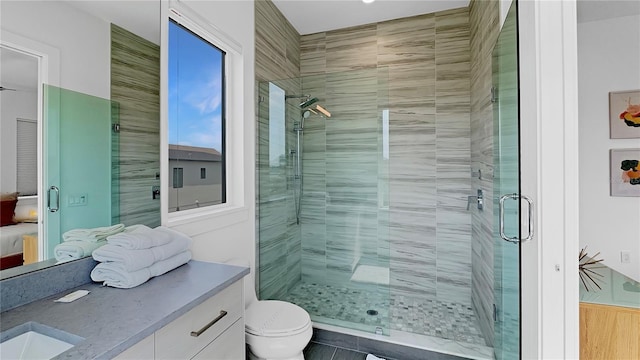 7551 Excitement Dr, Reunion, FL 34747 - bathroom featuring a stall shower and vanity