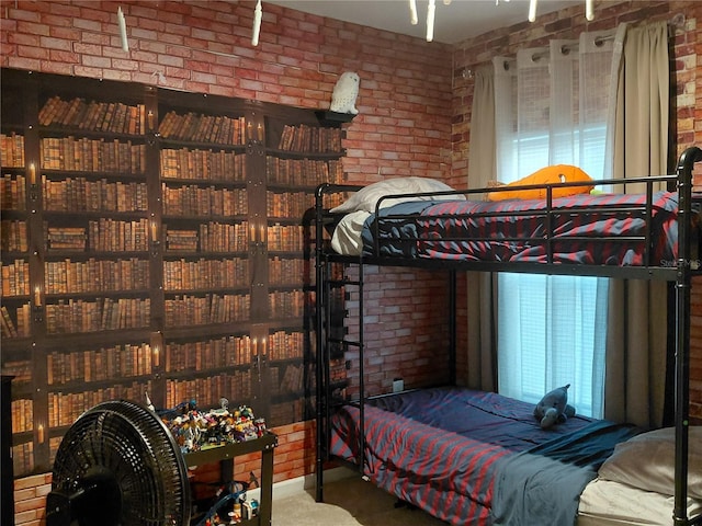 1509 Majestic, Winter Haven, FL 33880 - carpeted bedroom featuring brick wall