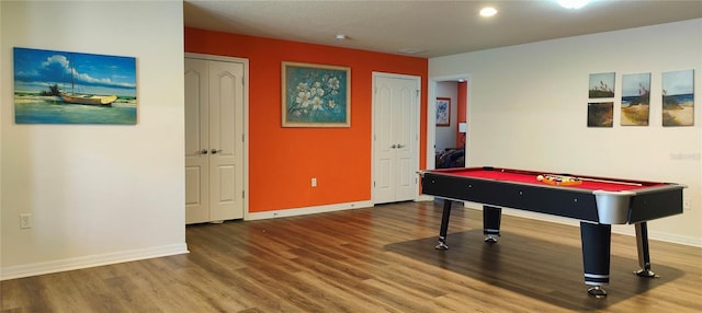2183 Tripoli Ct, Kissimmee, FL 34747 - rec room featuring wood finished floors and billiards