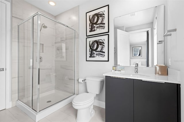 7740 Sandy Ridge Dr Unit 235, Reunion, FL 34747 - full bath featuring vanity, a stall shower, and recessed lighting