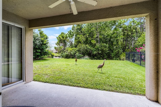 123 Preston Ave, Davenport, FL 33837 - view of yard with a patio and ceiling fan