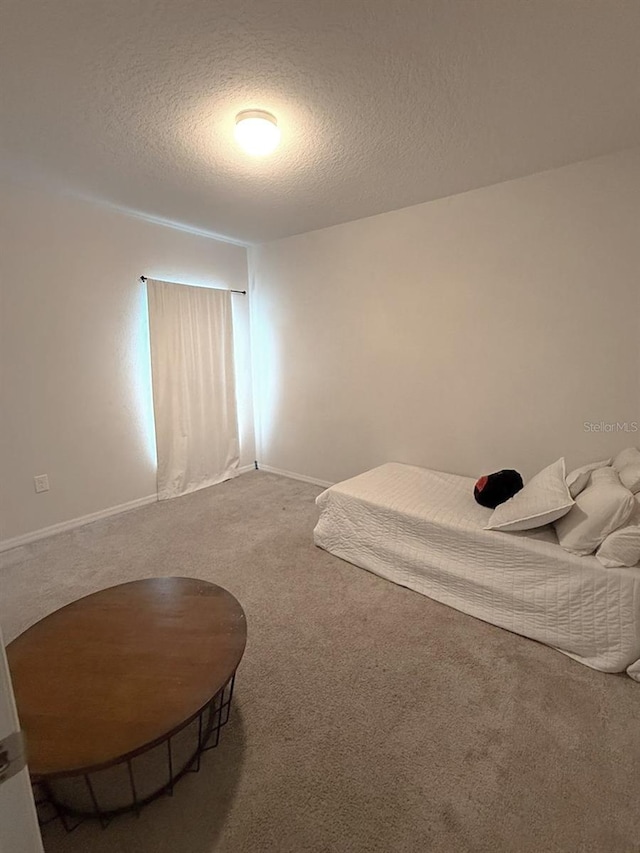 388 Rooks Loop, Haines City, FL 33844 - carpeted bedroom featuring a textured ceiling and baseboards