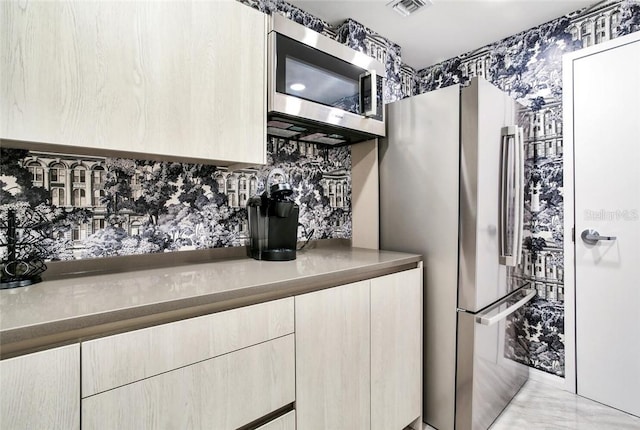 kitchen with stainless steel appliances